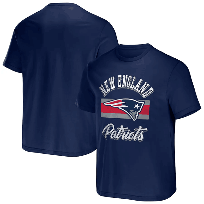 Men's New England Patriots Navy x Darius Rucker Collection Stripe T-Shirt